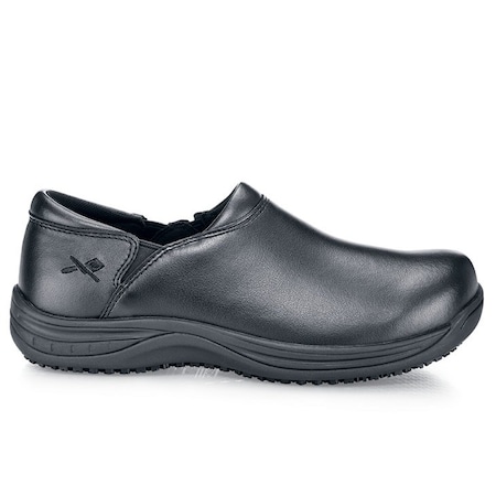 Shoes For Crews Men's MOZO Forza Slip-On, Leather Upper, Black, Size 10.5 Wide M43803W